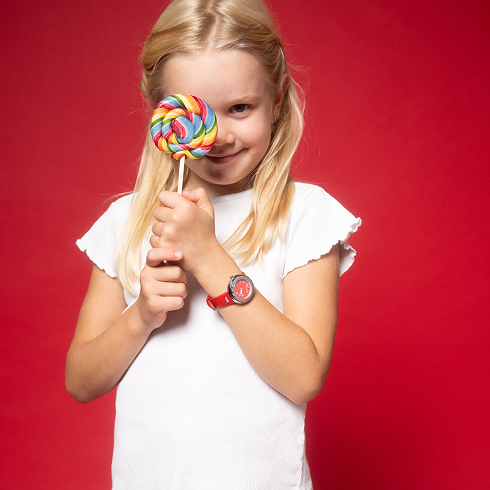 Trauffer Kinderuhr Rot