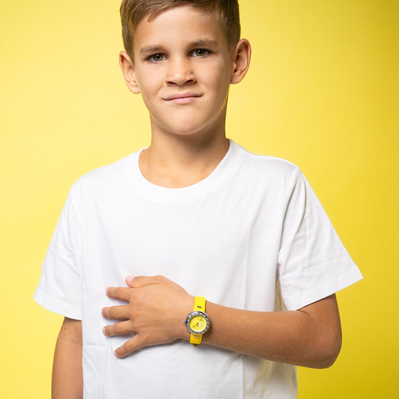 Trauffer Kinderuhr Gelb