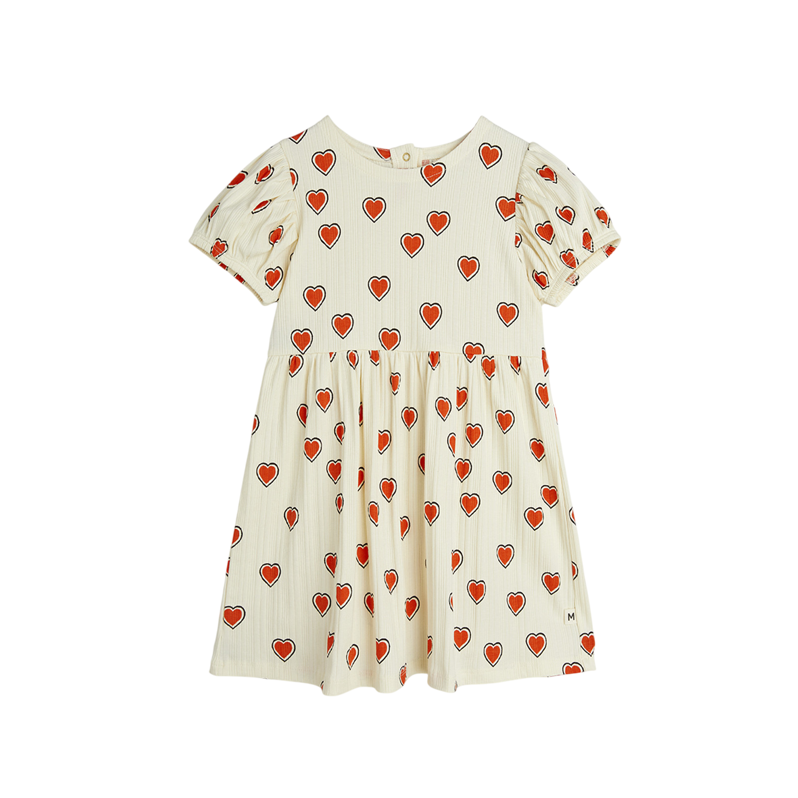 Kleid Outlined Hearts Offwhite