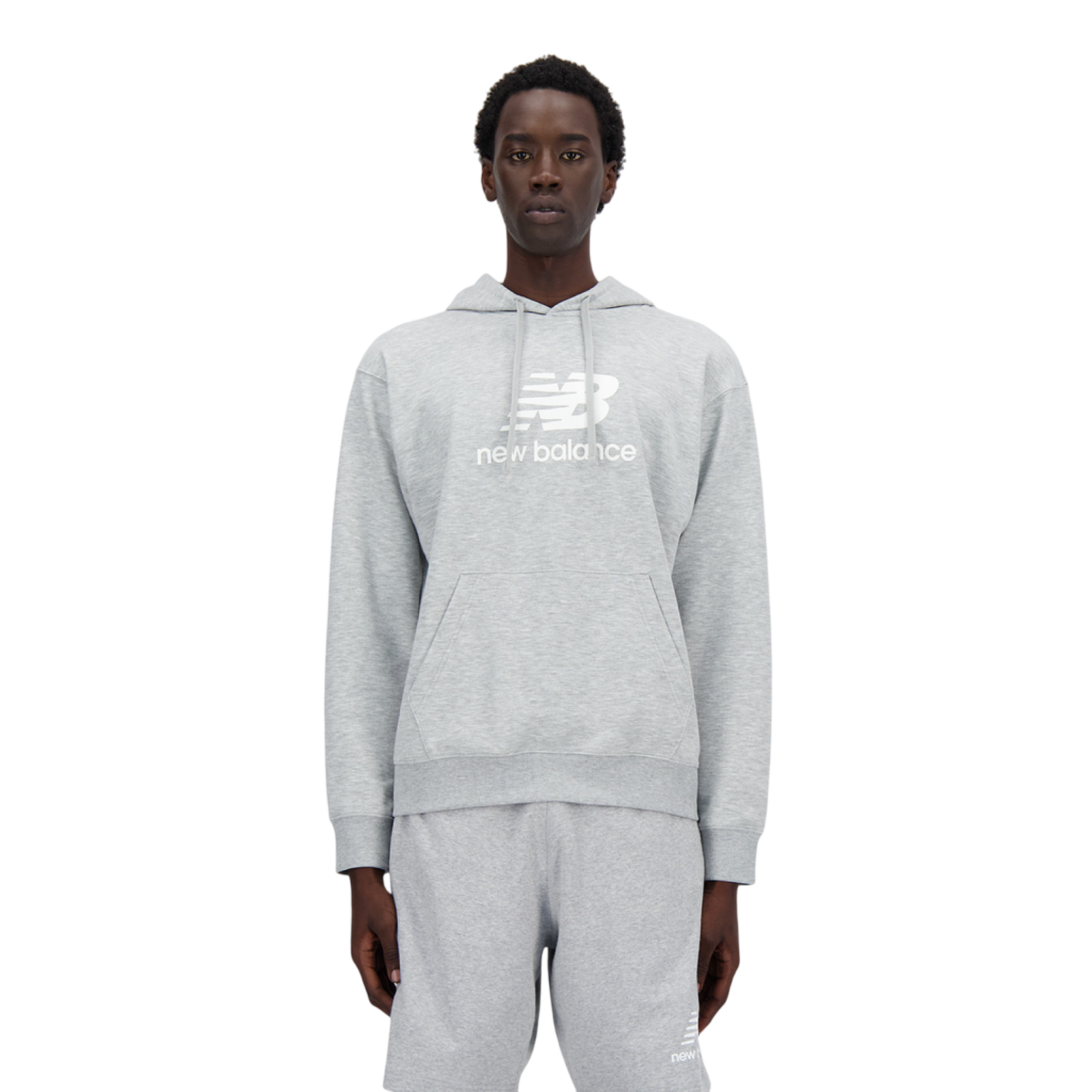 Sport Essentials Stacked Logo French Terry Hoodie athletic gray