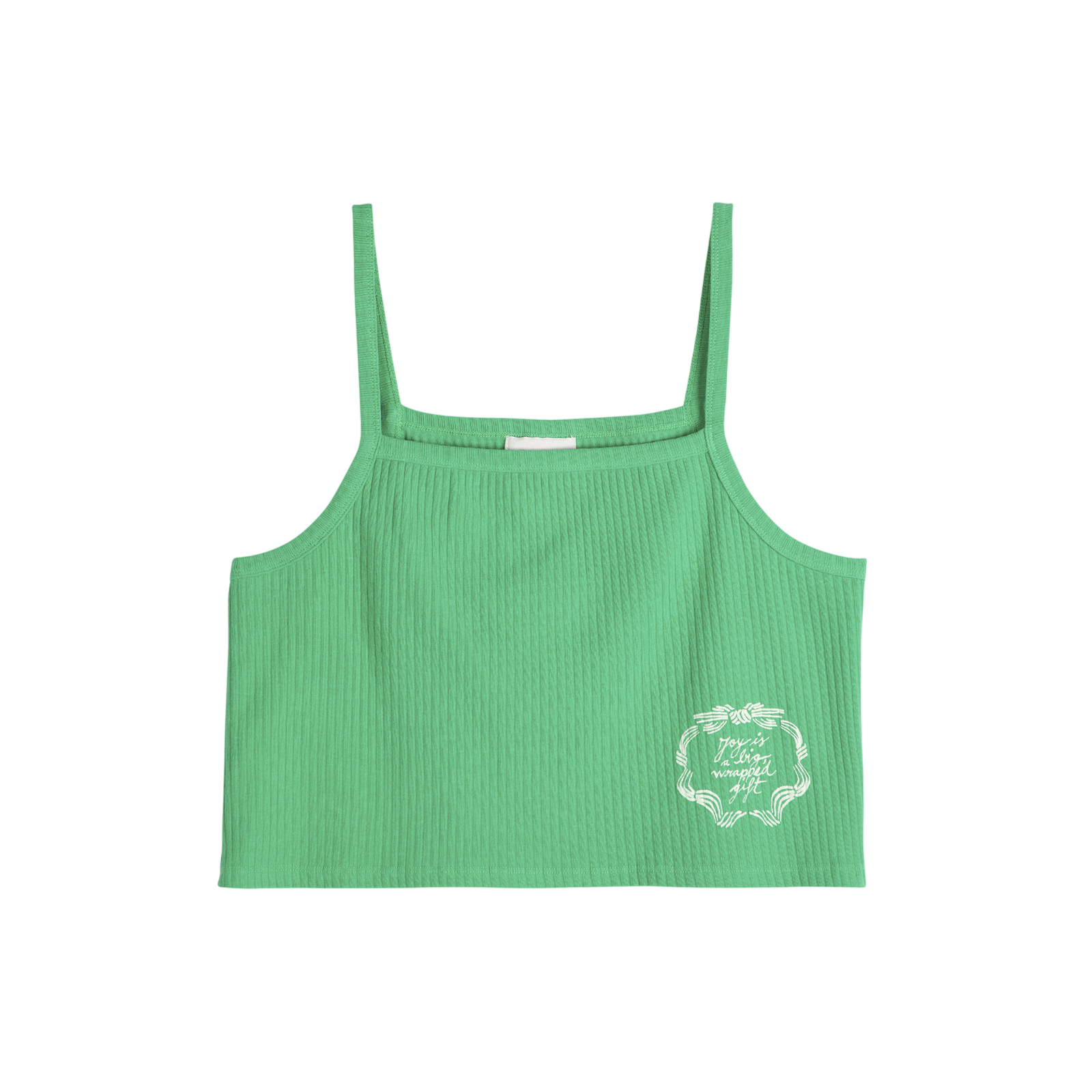 Top Ribbon Gift Cropped Green