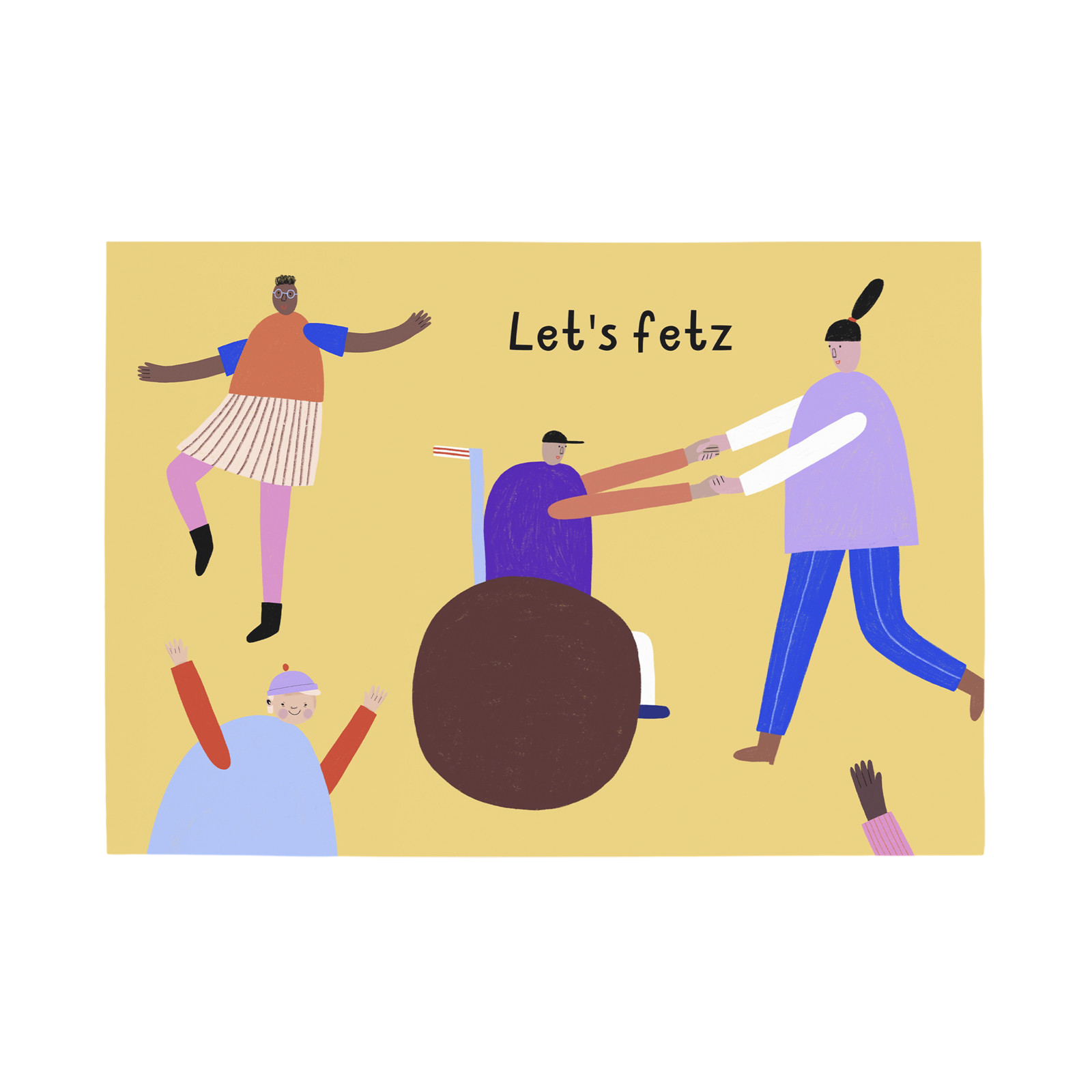 Carte postale Let's Fetz