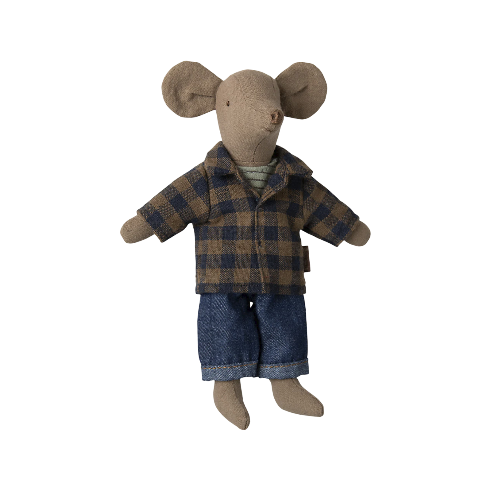 Maileg souris papa chemise à carreaux et pantalon