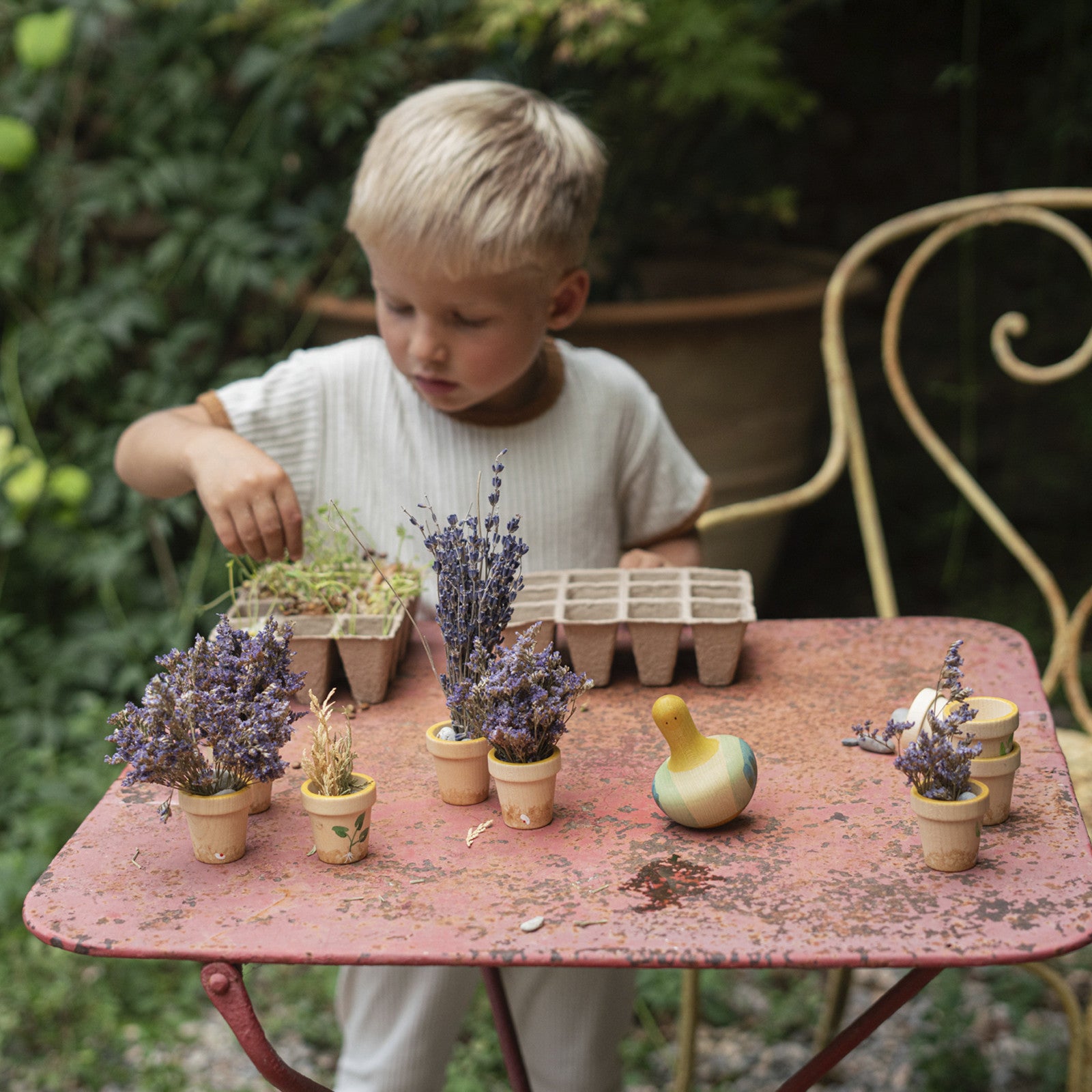 Holzkreisel Flowing Yellow Bird Grapat