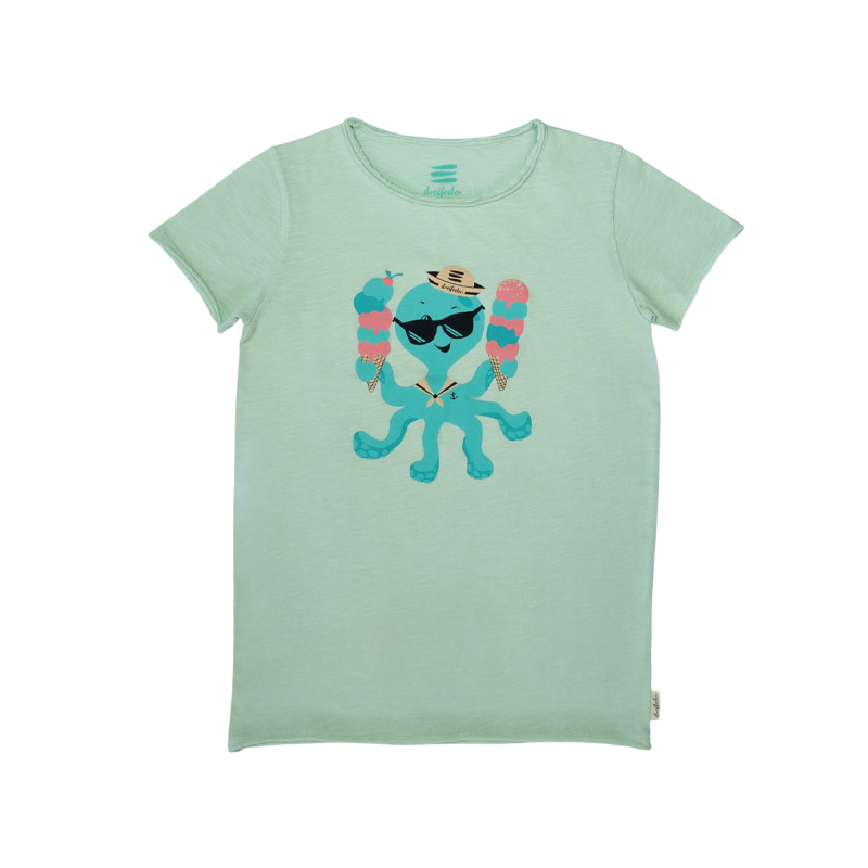 T-Shirt Oktopus mint