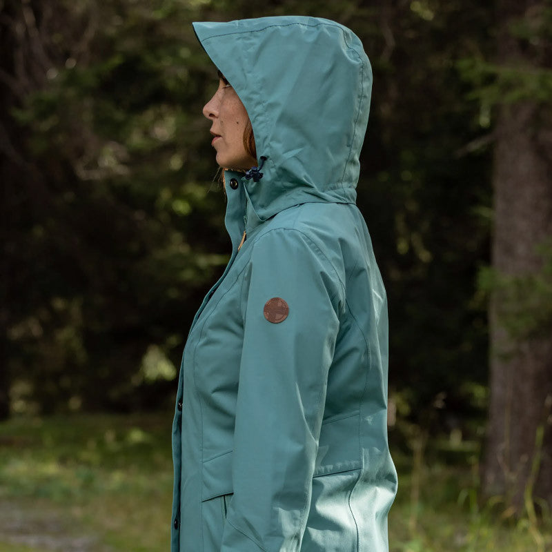 Women's rain jacket Lorena deep sea