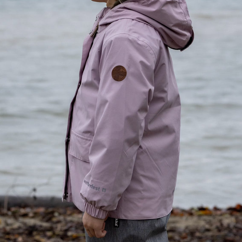 Kids Suri rain jacket mauve shadows