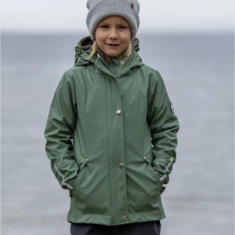 Enfants Jem veste de pluie hedge green
