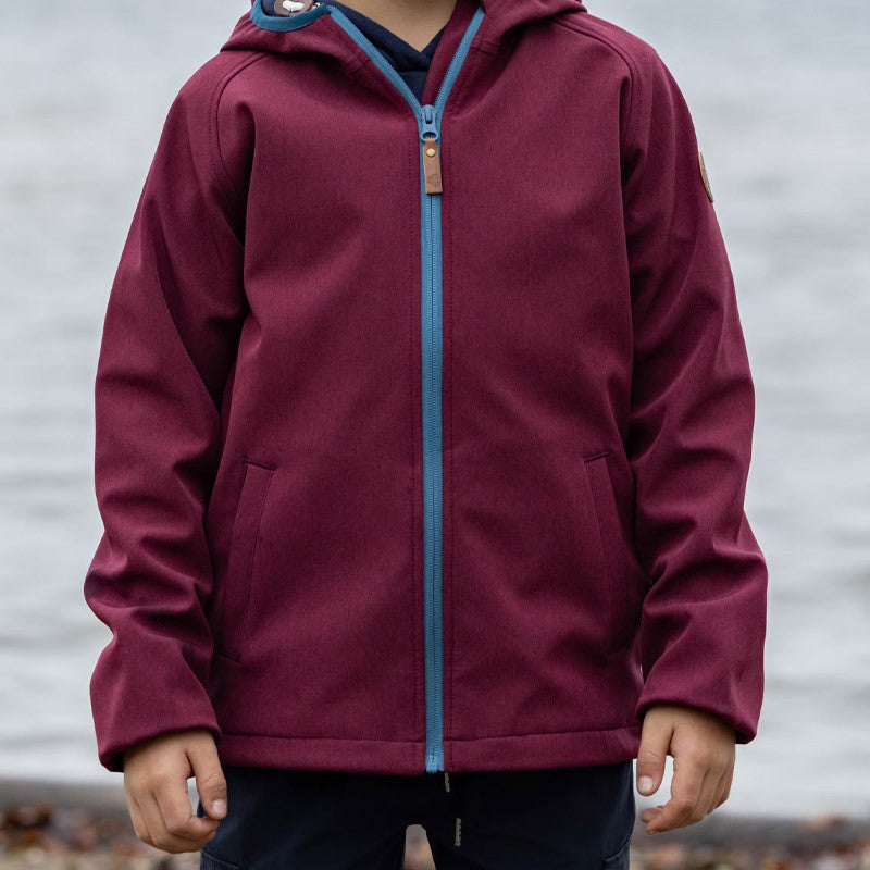 Kids Avan softshell jacket zinfandel