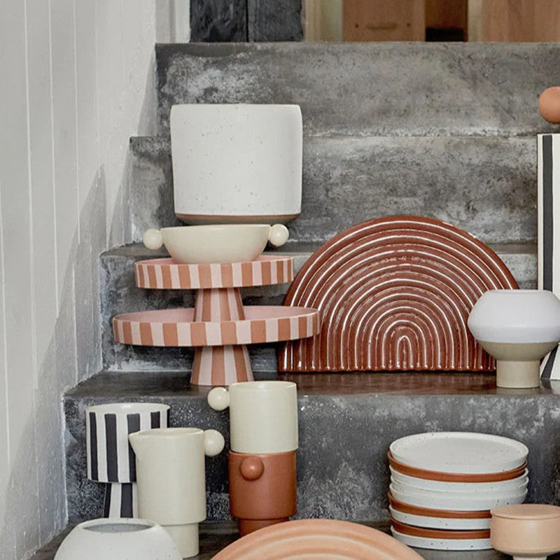 Toppu small serving platter Caramel Rose