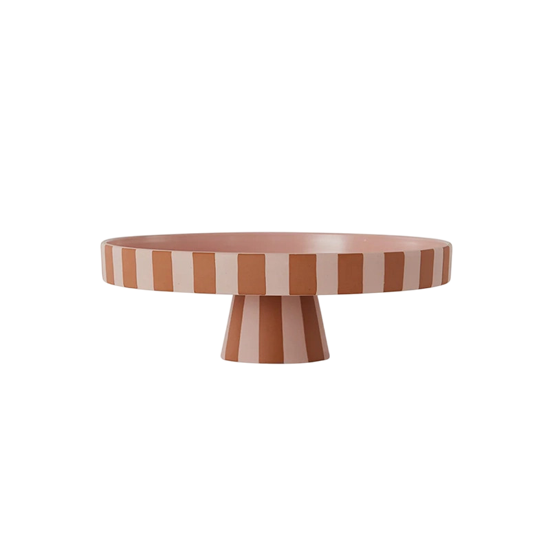 Serving plate Toppu large Caramel Rose