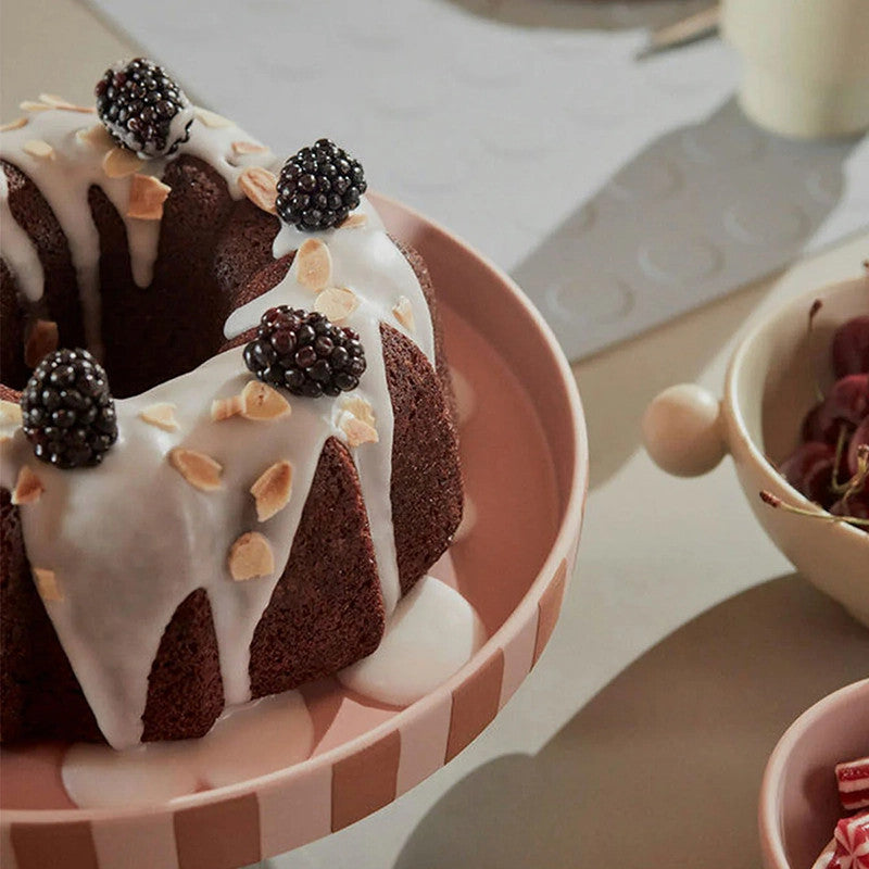 Serving plate Toppu large Caramel Rose