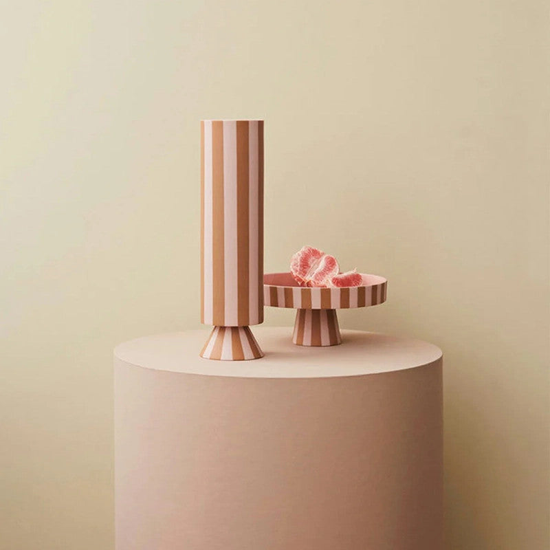 Serving plate Toppu large Caramel Rose