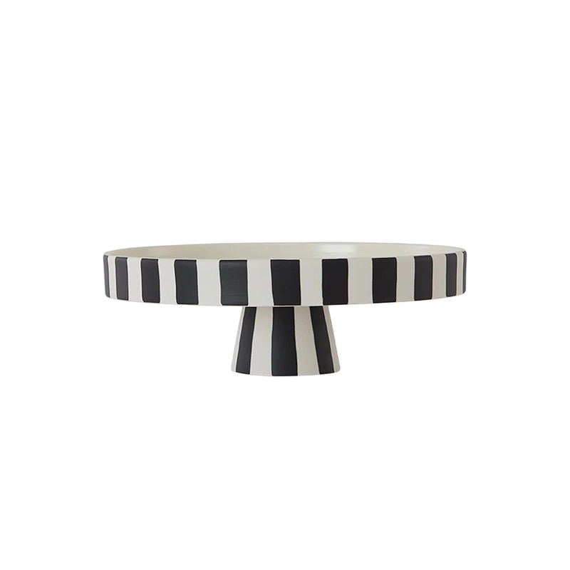 Serving platter Toppu large White Black