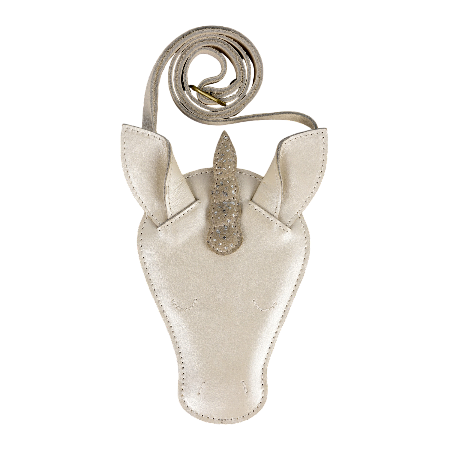 Tasche Unicorn Off White Metallic Leather