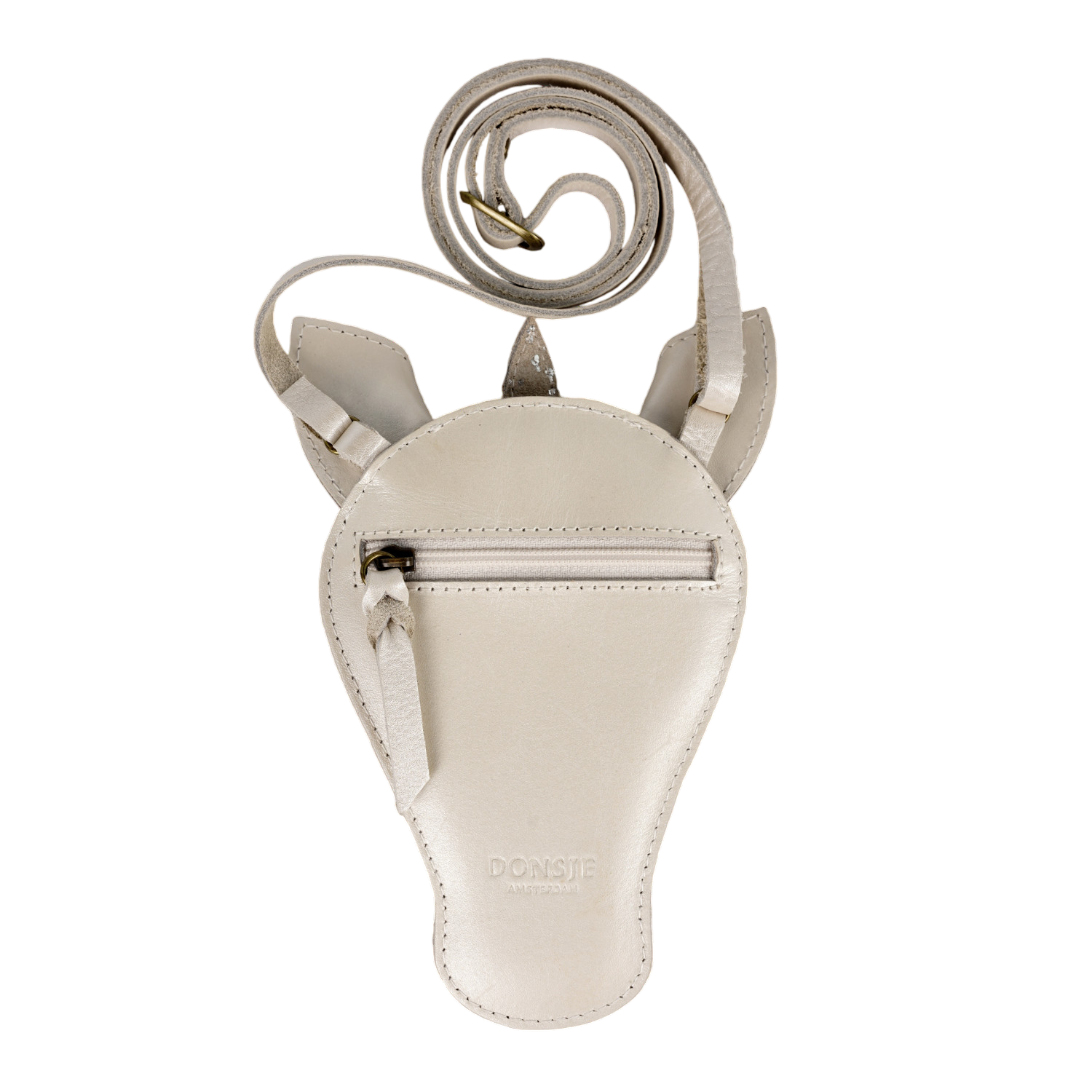 Bag Unicorn Off White Metallic Leather