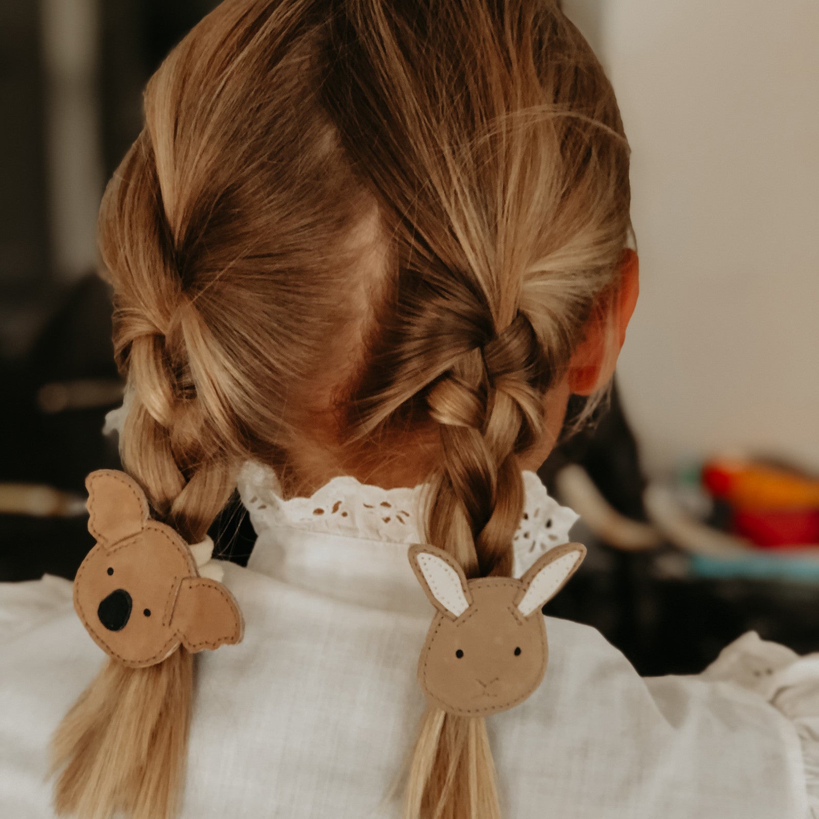 Hair tie Josy Bunny Taupe Nubuck