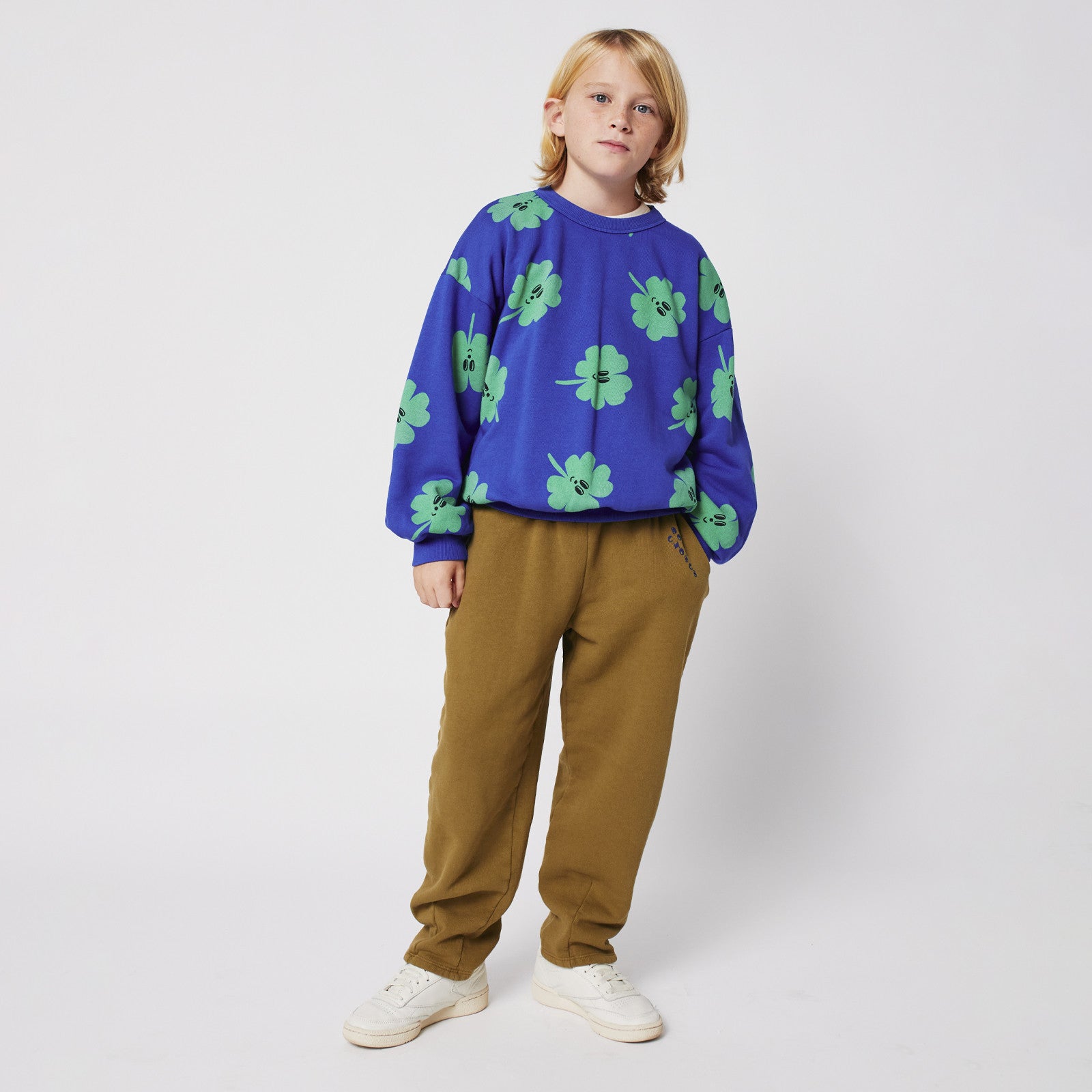 Sweat-shirt Lucky Clover All Over Blue