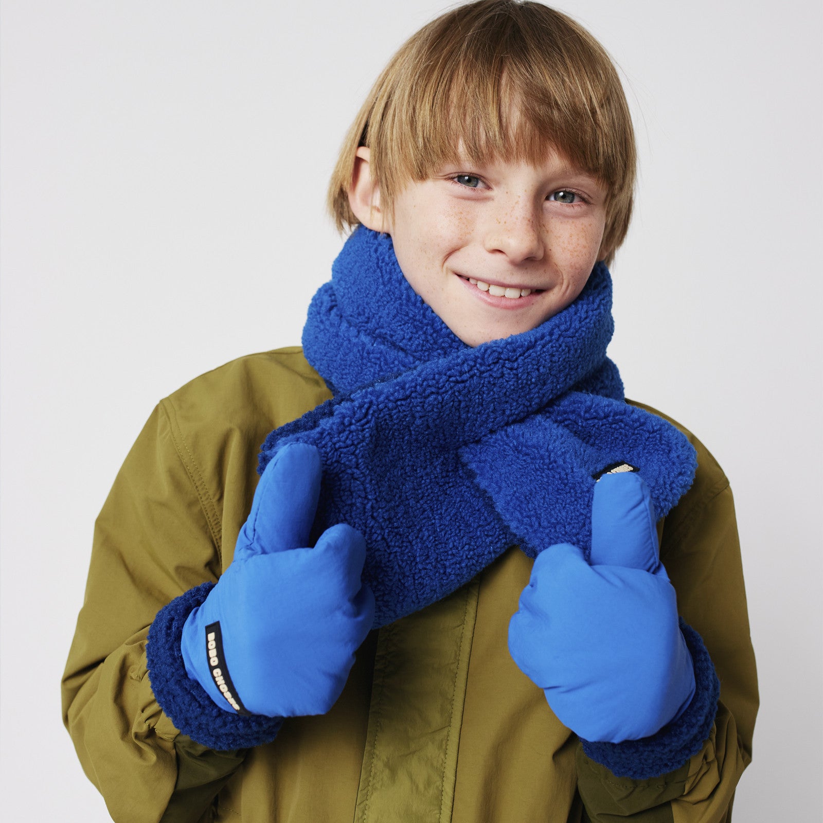Scarf Bobo Choses Sheepskin Blue