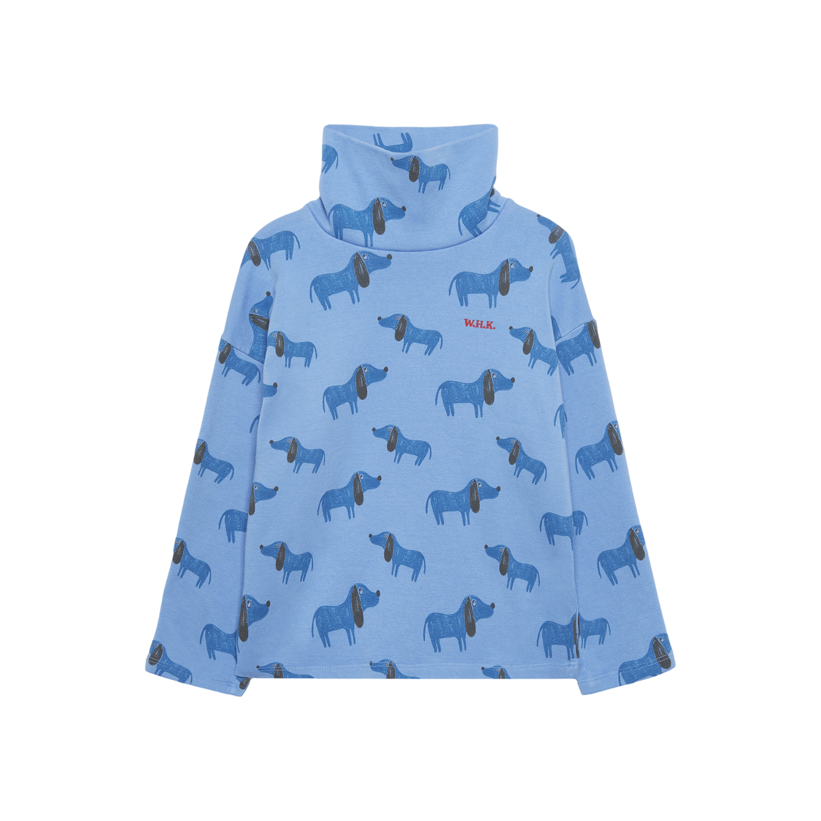 T-shirt à manches longues Blue Dog All Over Soft Blue