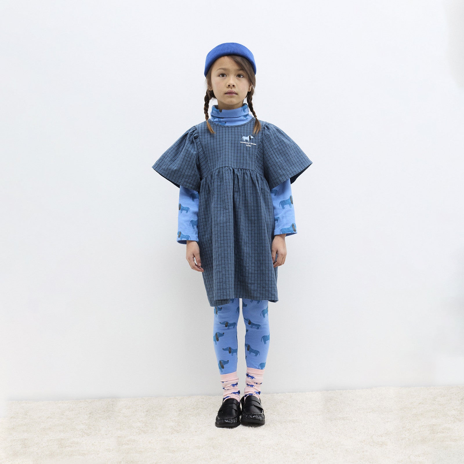 Langarmshirt Blue Dog All Over Soft Blue