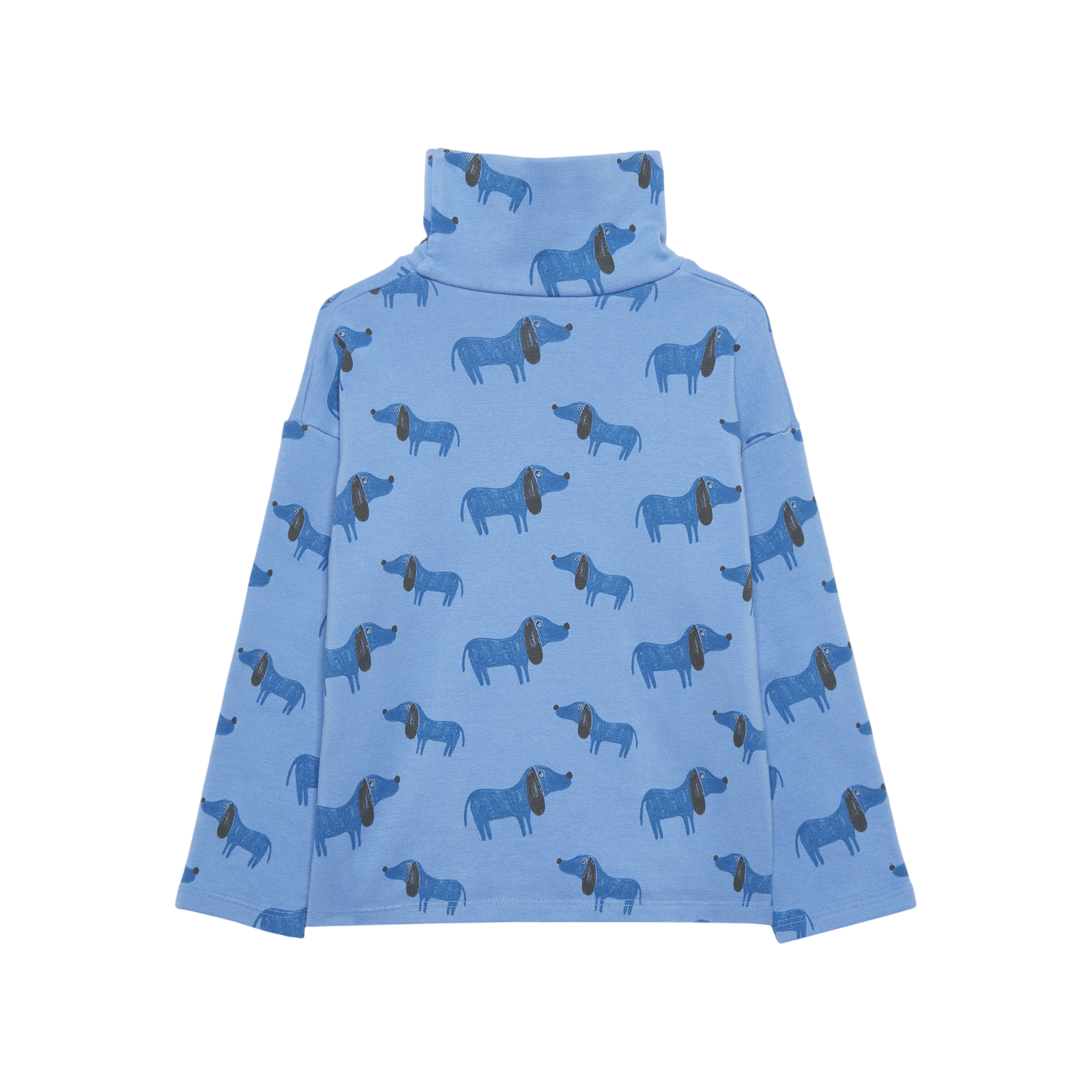 Langarmshirt Blue Dog All Over Soft Blue