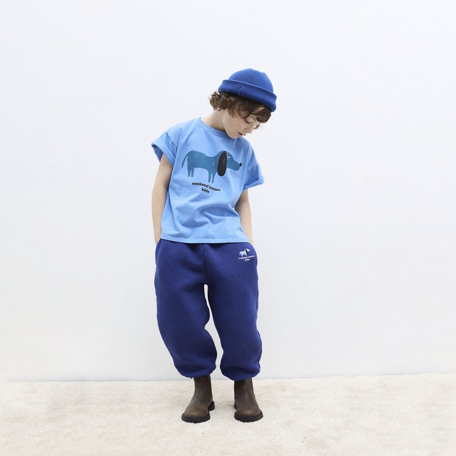 T-Shirt Blue Dog Soft Blue