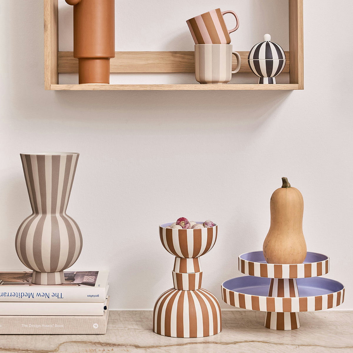 Toppu large serving platter Caramel Lavender