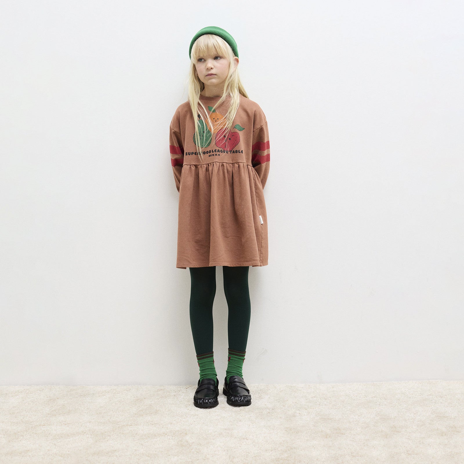 Kleid Fruity Stripes Brown