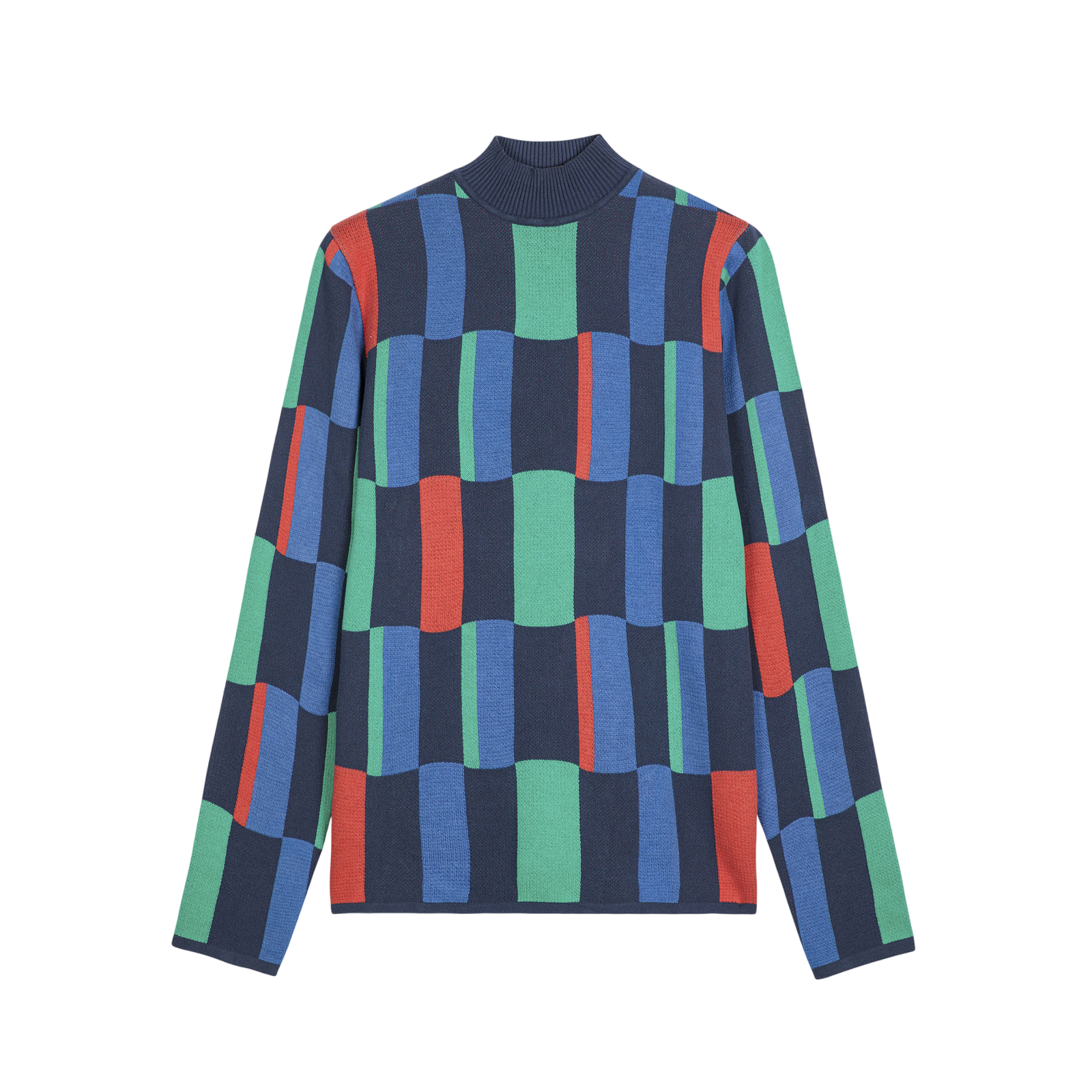 Pull en tricot adulte Geometric Jacquard Multicolor
