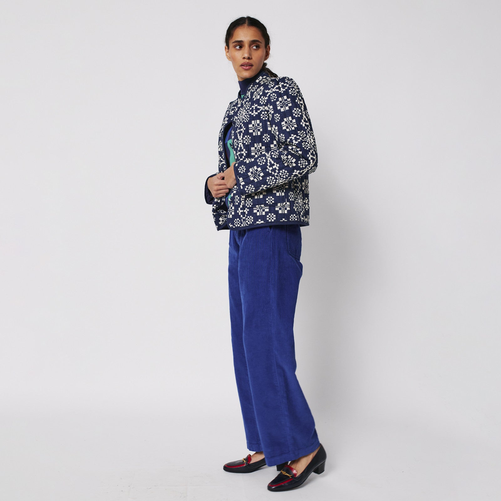 Adult knitted sweater Geometric Jacquard Multicolor