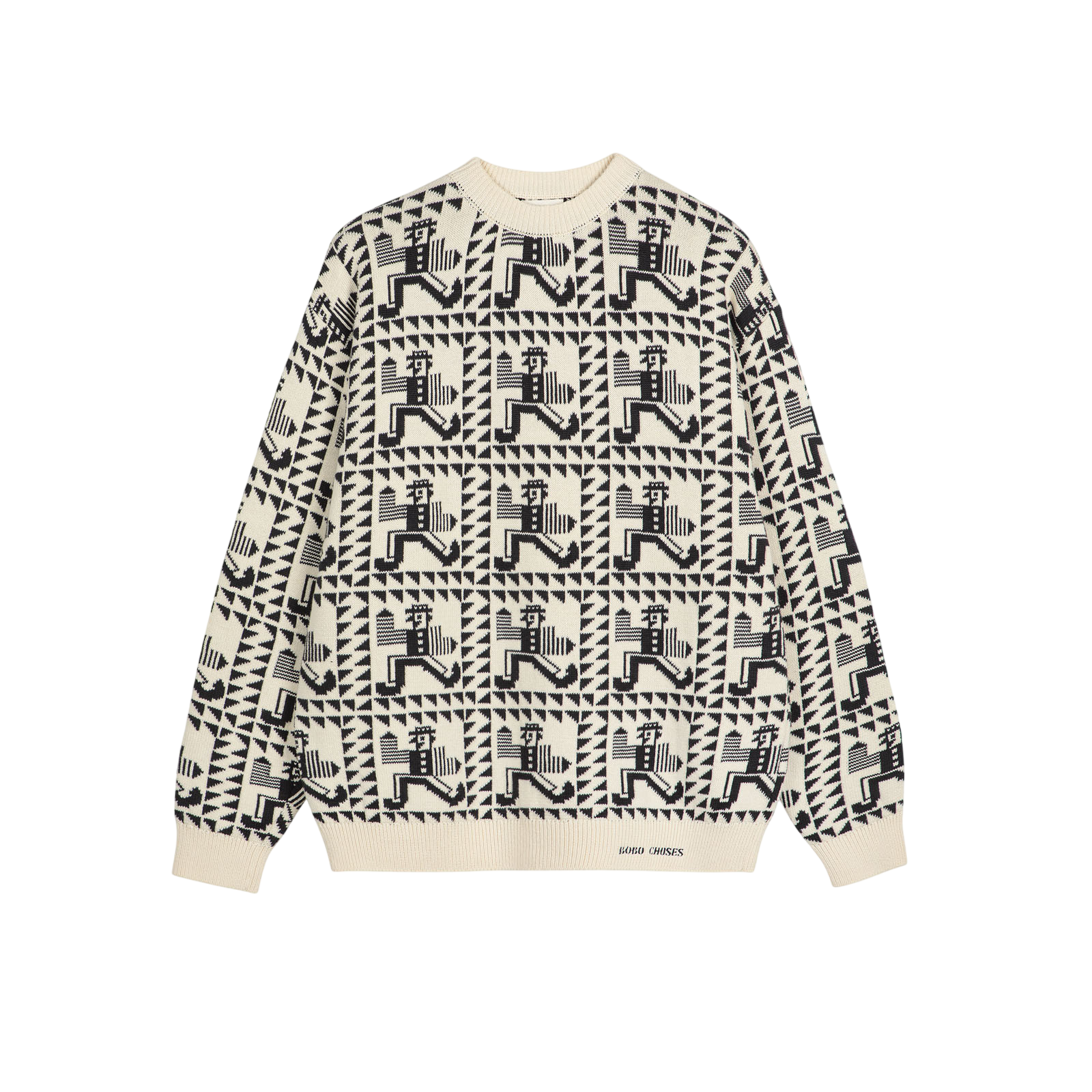 Pull en tricot adulte Mr Pencil Jacquard Blanc cassé
