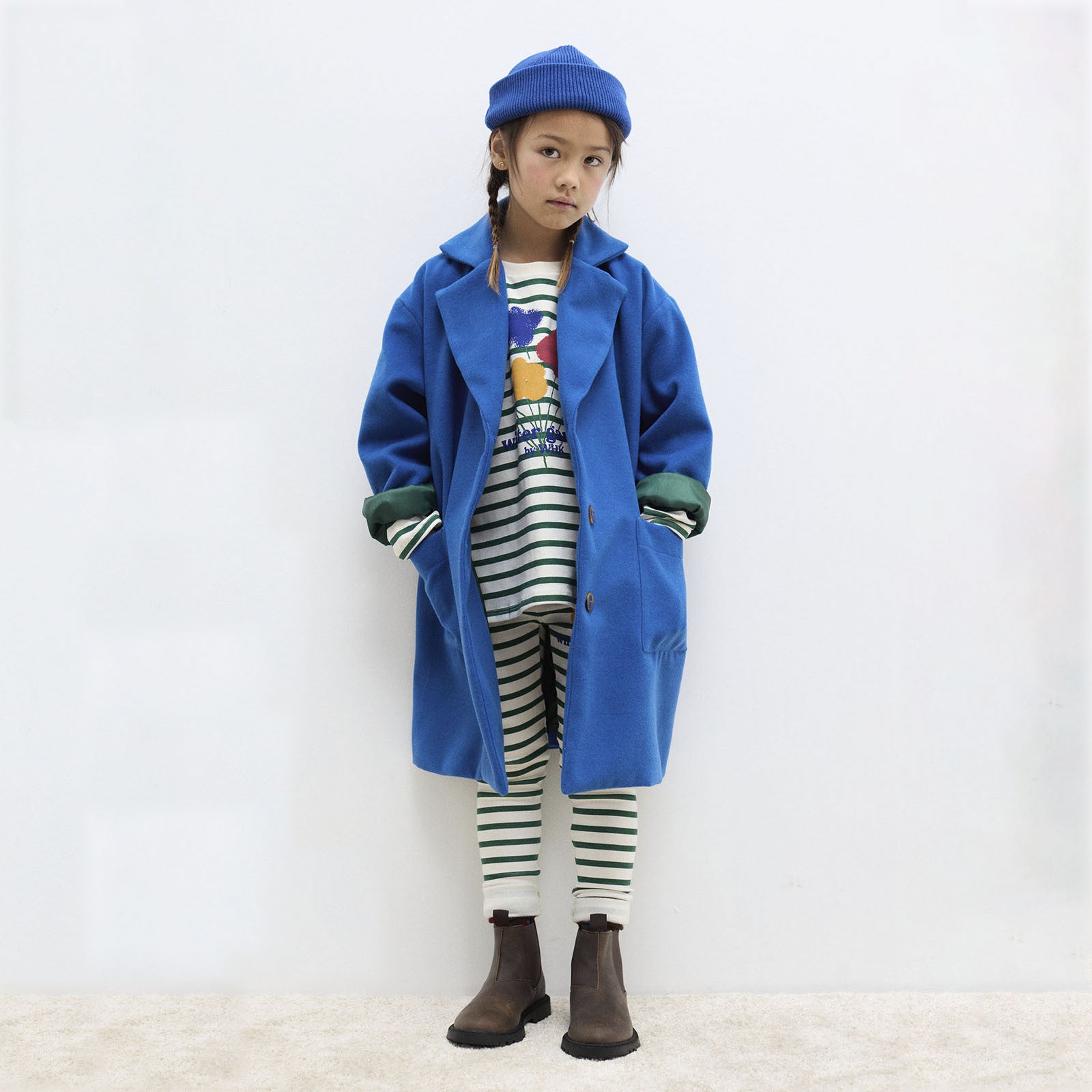 Langarmshirt Winter Garden Stripped White