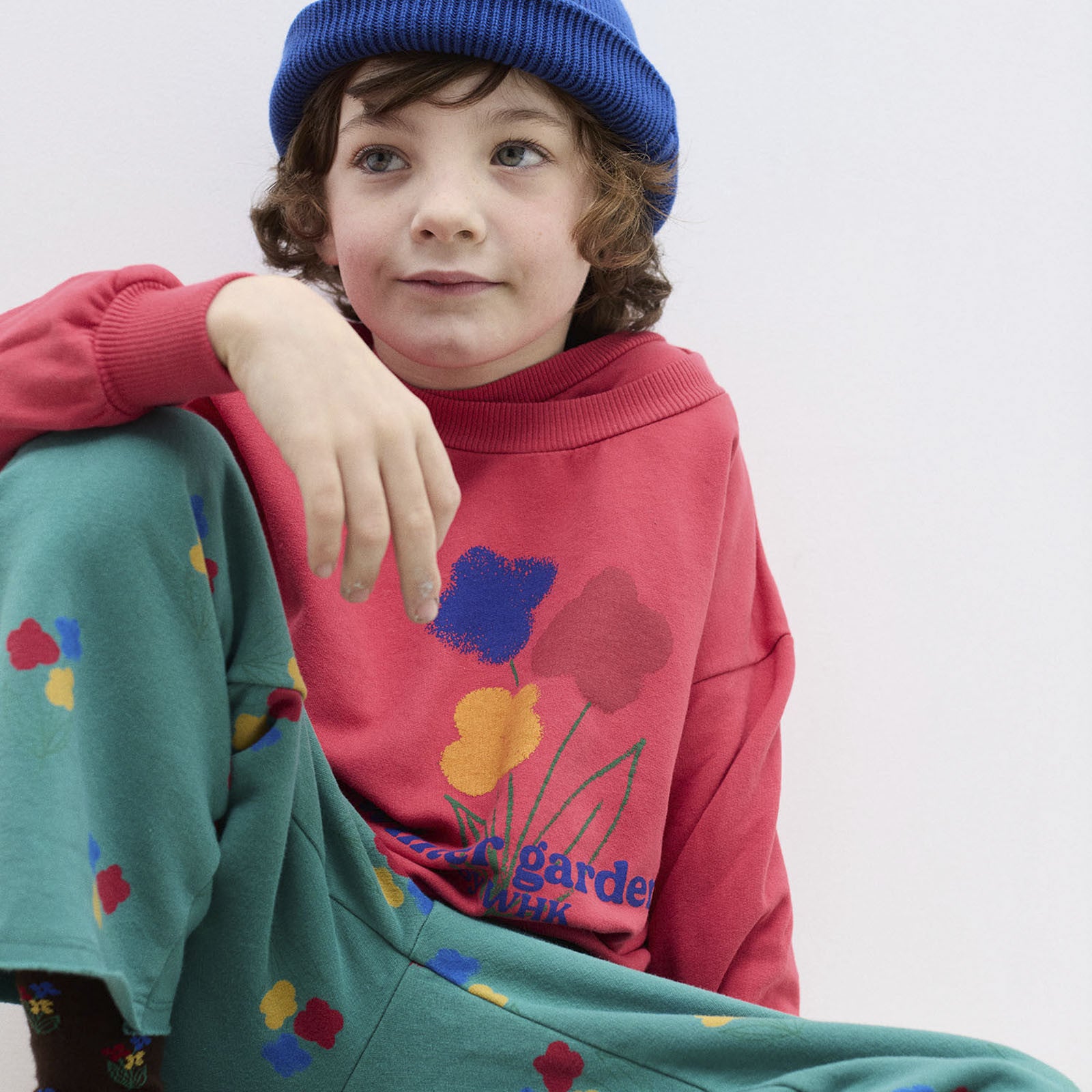 Sweatshirt Winter Garden Red