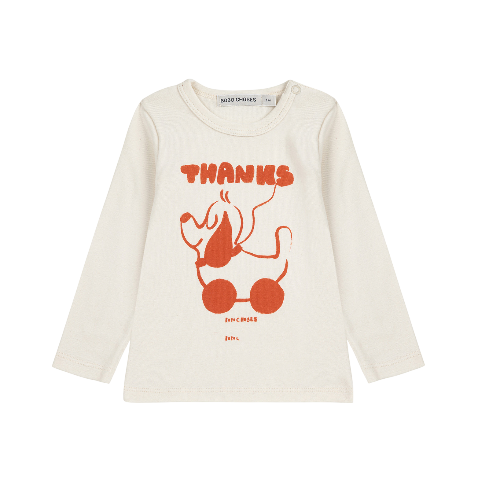 Baby Langarmshirt Rolling Dog Offwhite