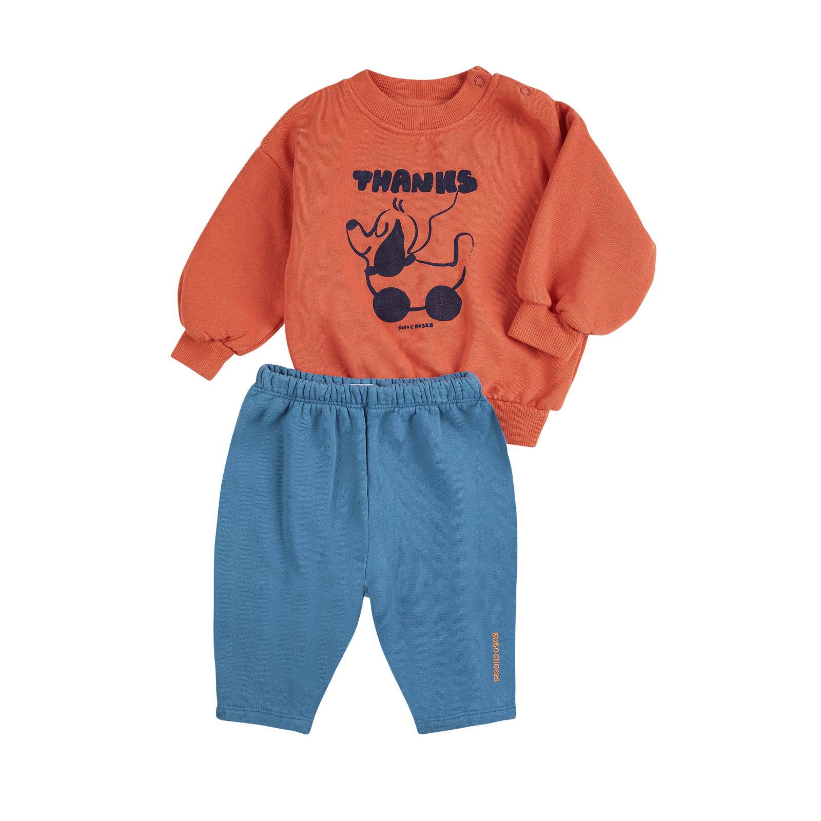 Baby Kleiderset Rolling Dog Orange