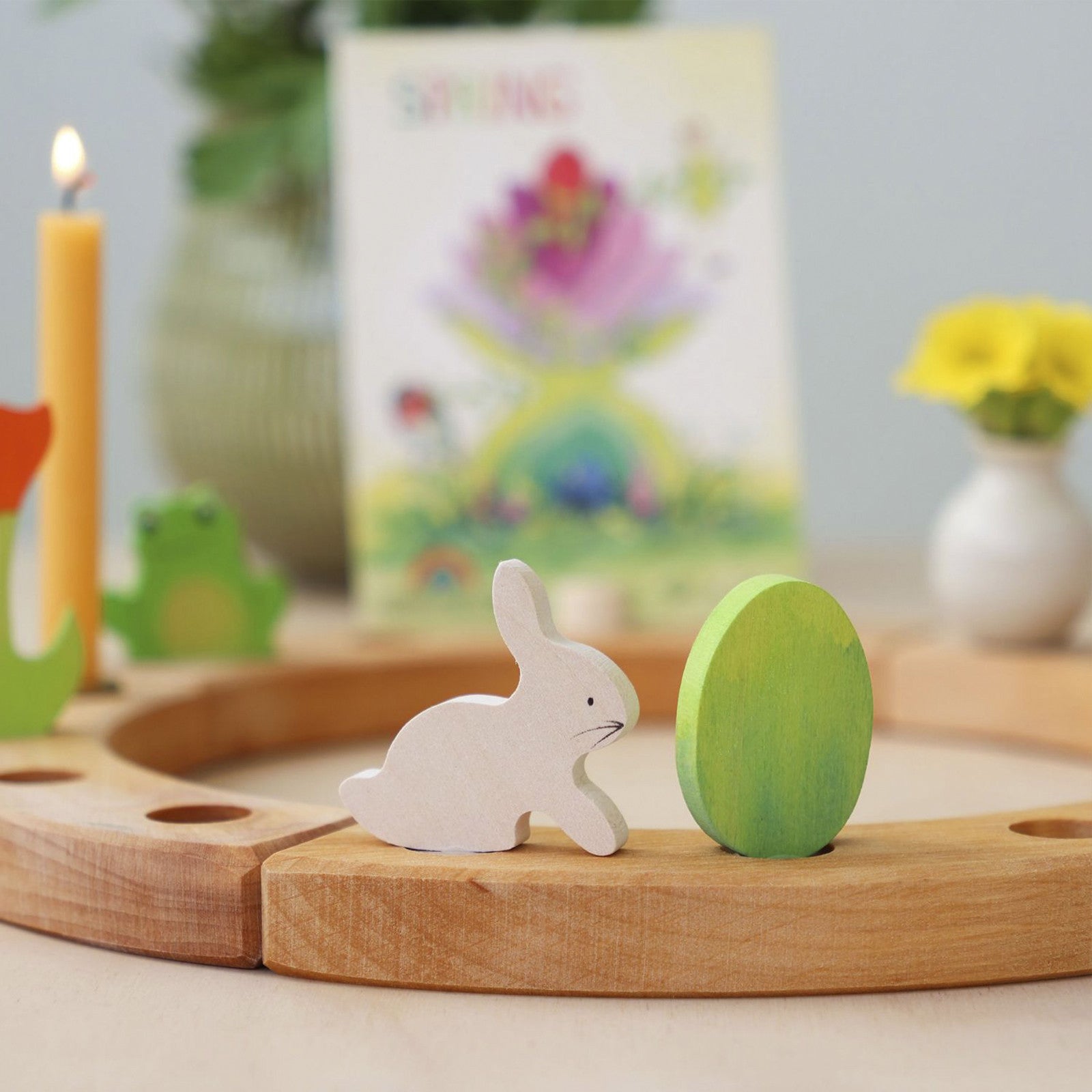 Steckfiguren Osterset BATIK grün