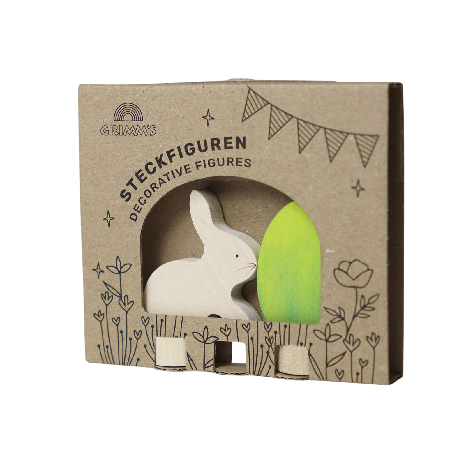 Steckfiguren Osterset BATIK grün