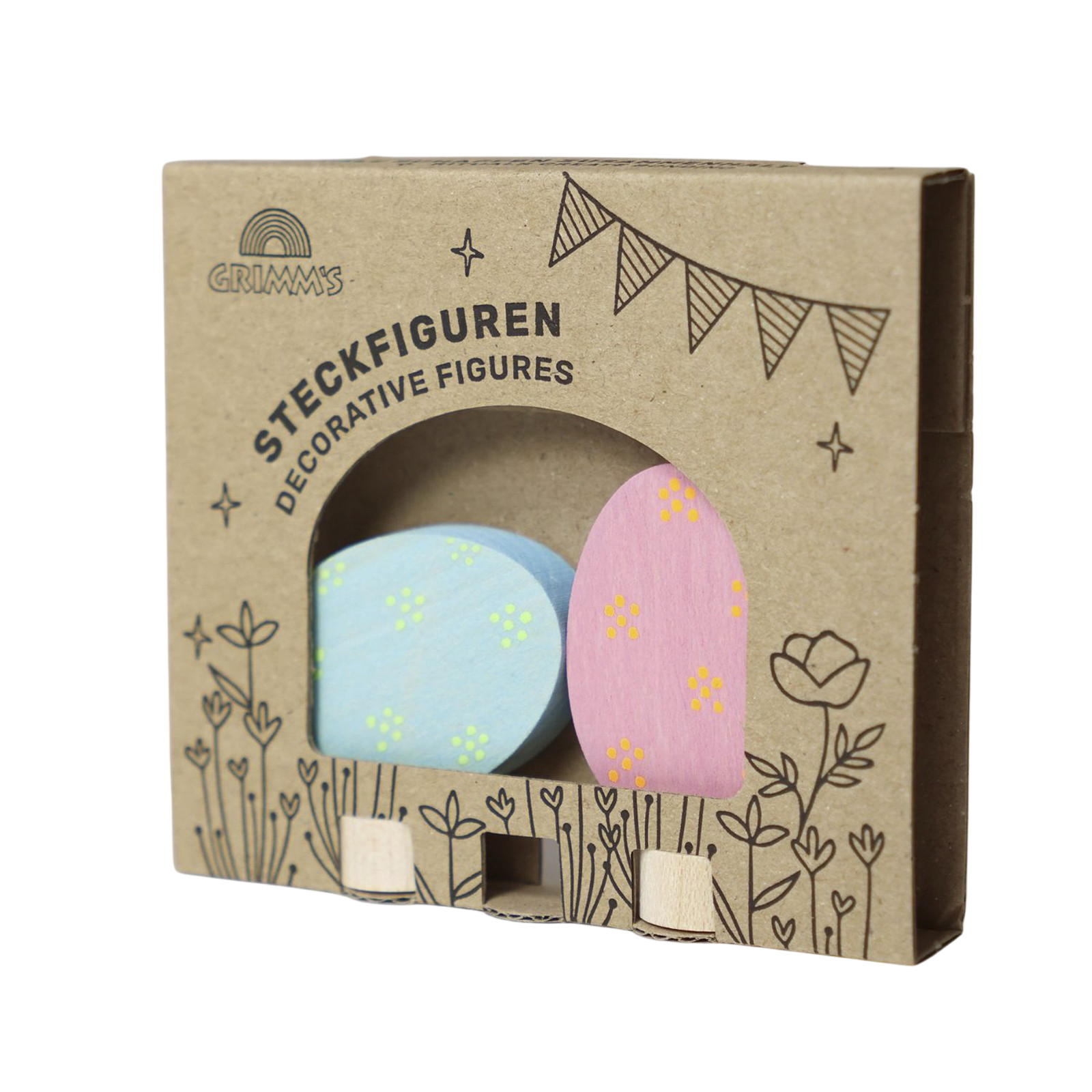 Steckfiguren Osterei Duo Blümchen