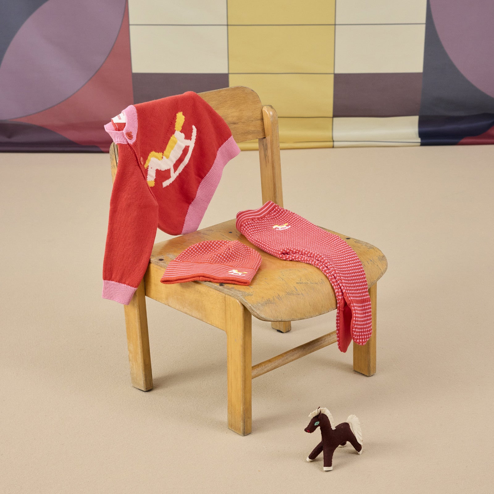 Baby Leggings Rocking Horse Footed Pink