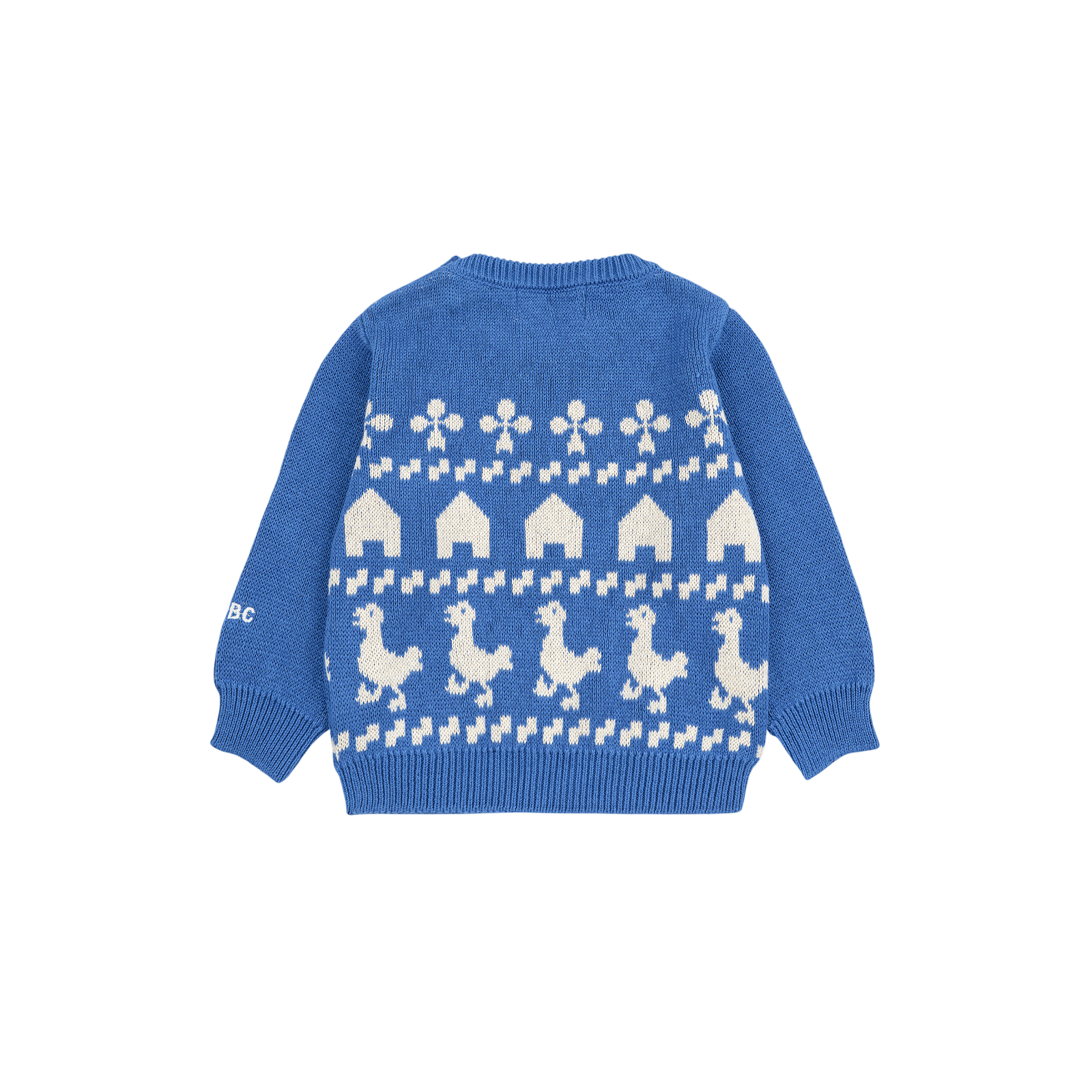 Baby Pullover Farm Jaquard Blue