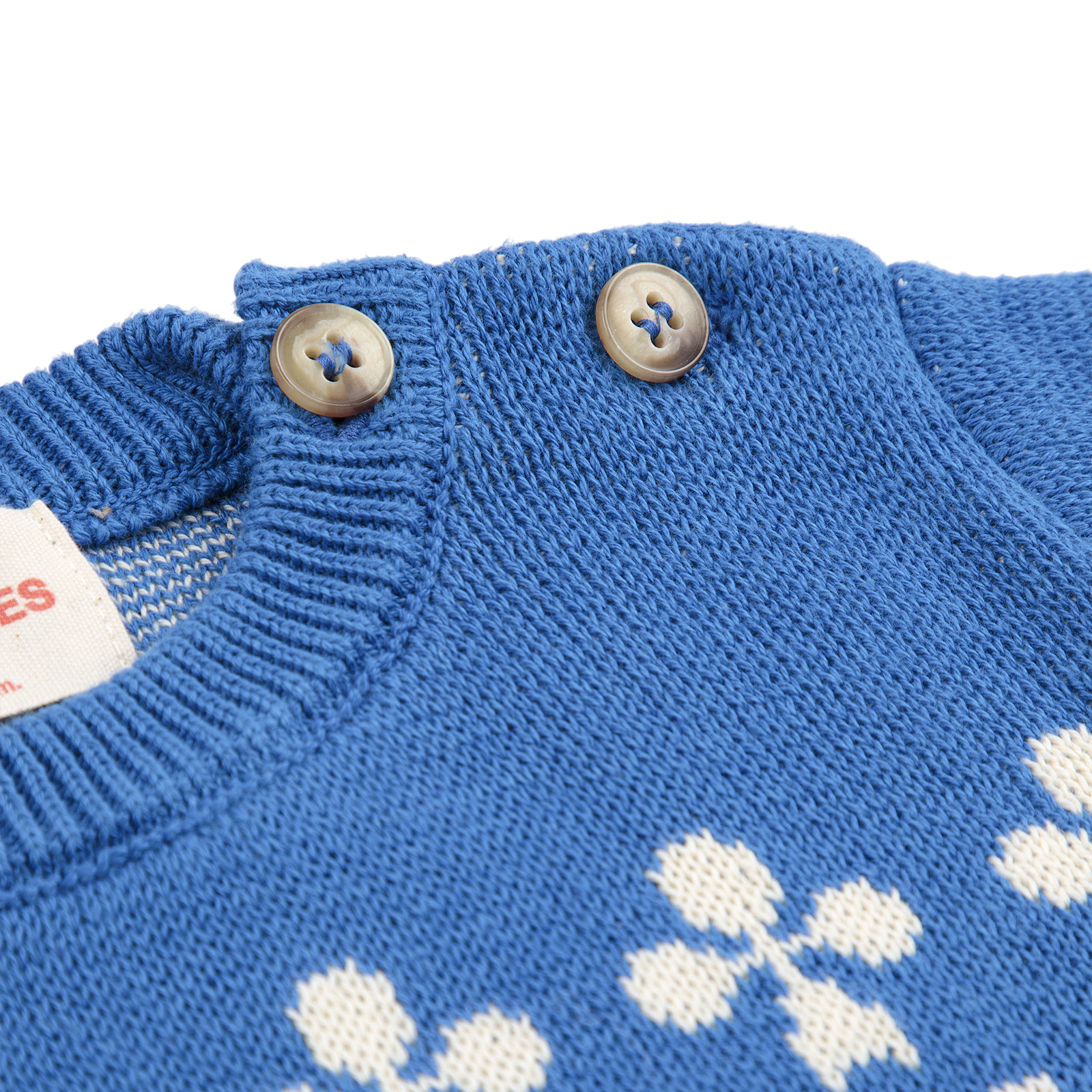 Baby Pullover Farm Jaquard Blue