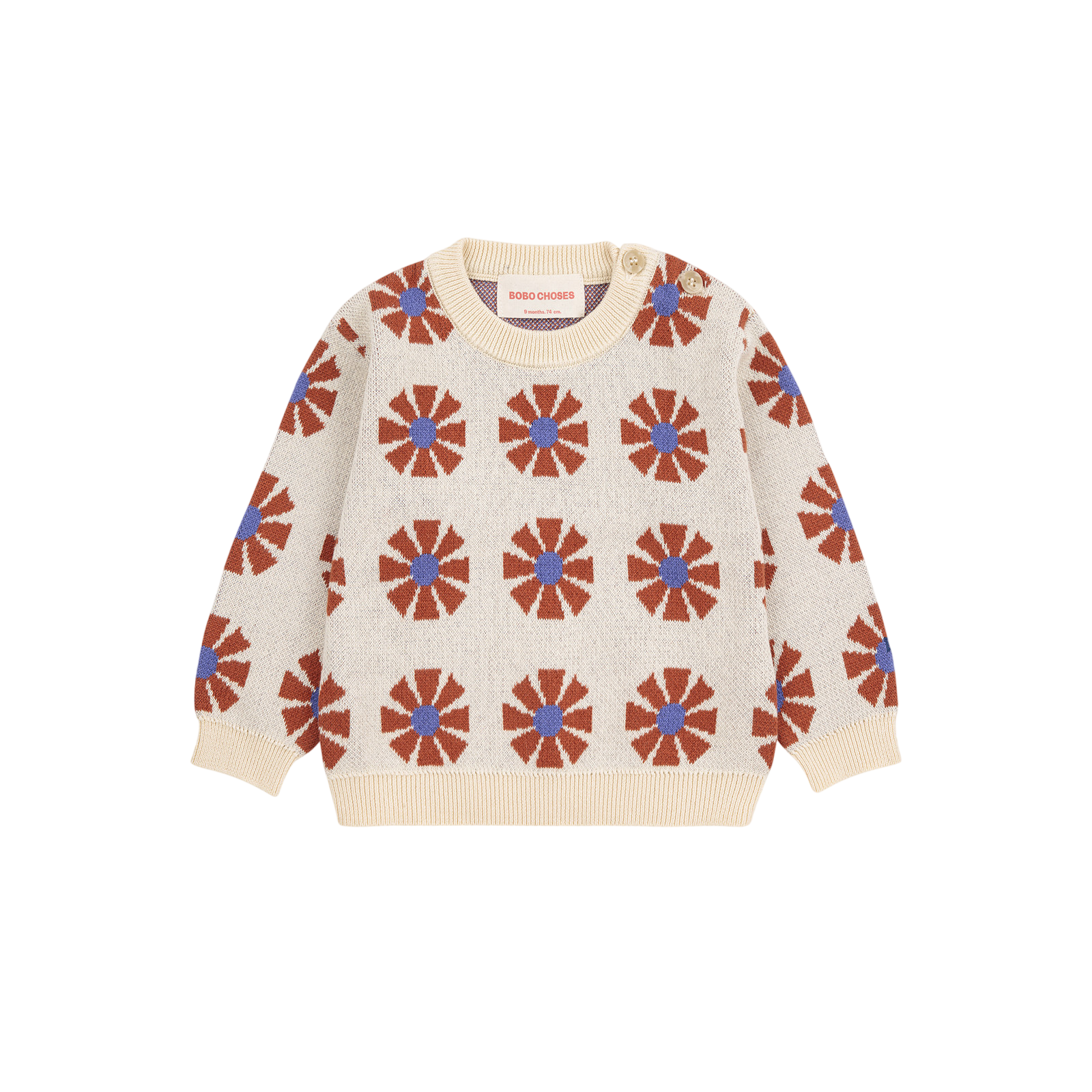 Baby Pullover Kaleidoscope Jacquard Offwhite