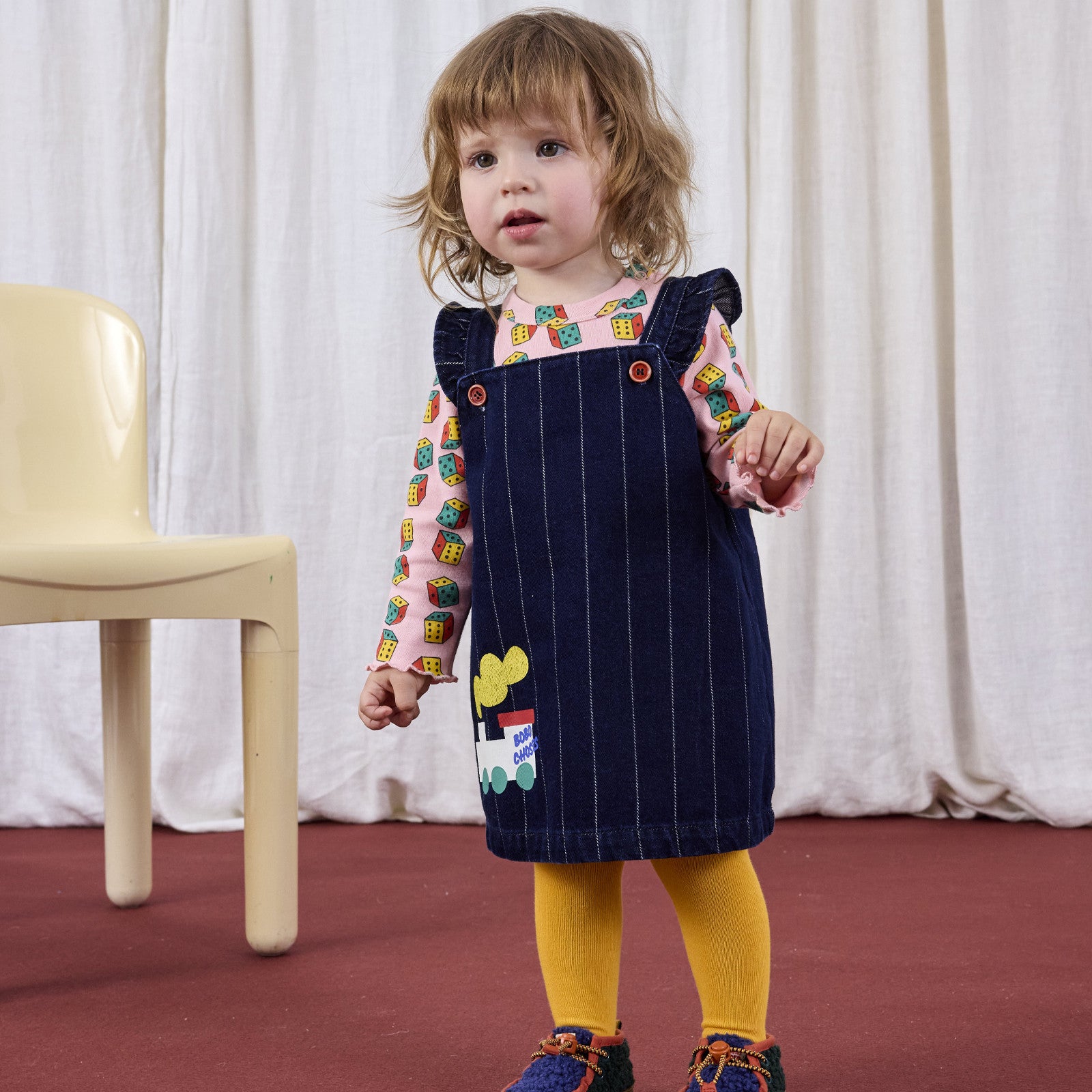 Robe bébé Bobo Choo Choo Denim Bleu marine