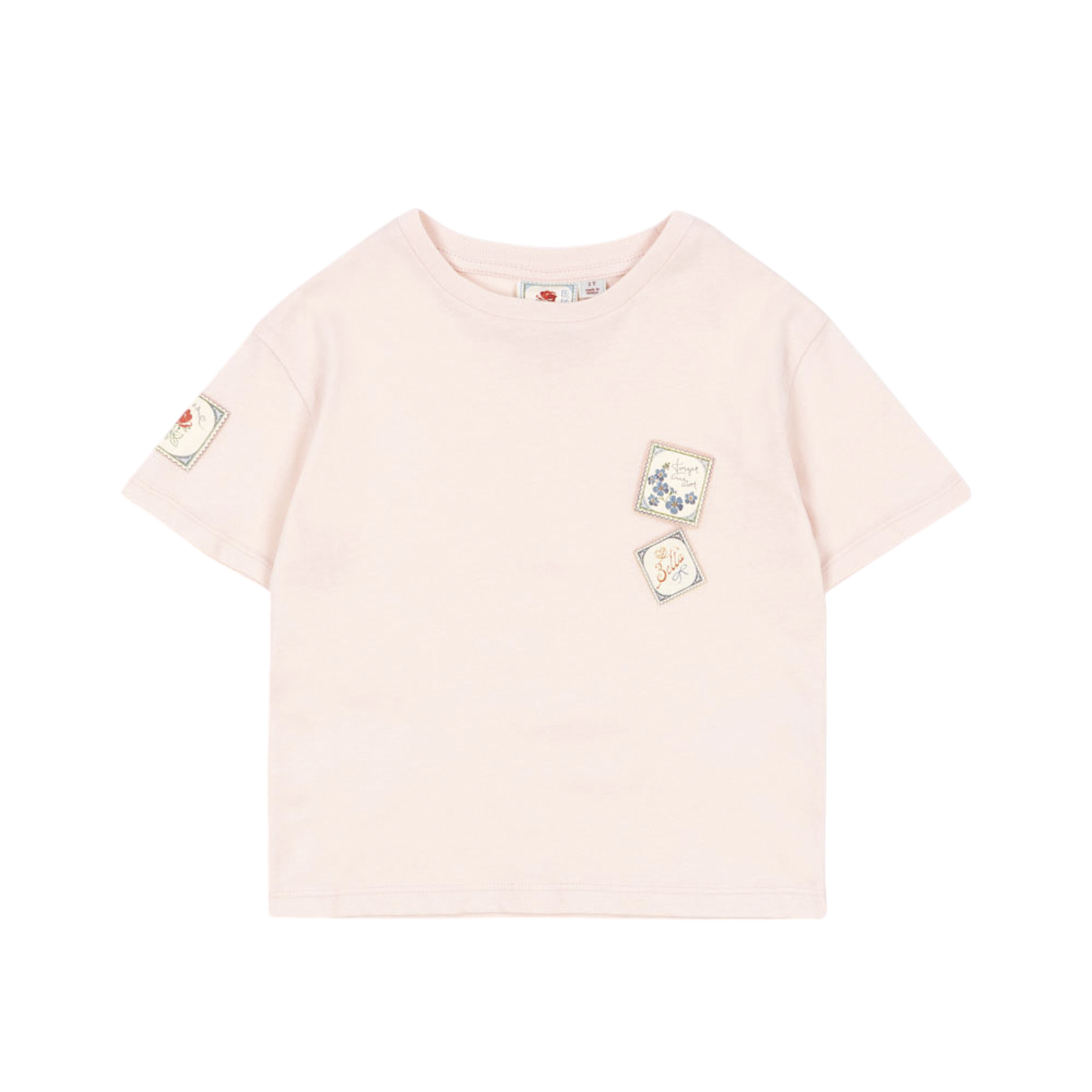 T-Shirt RHW X KS Lettre Chalk Pink
