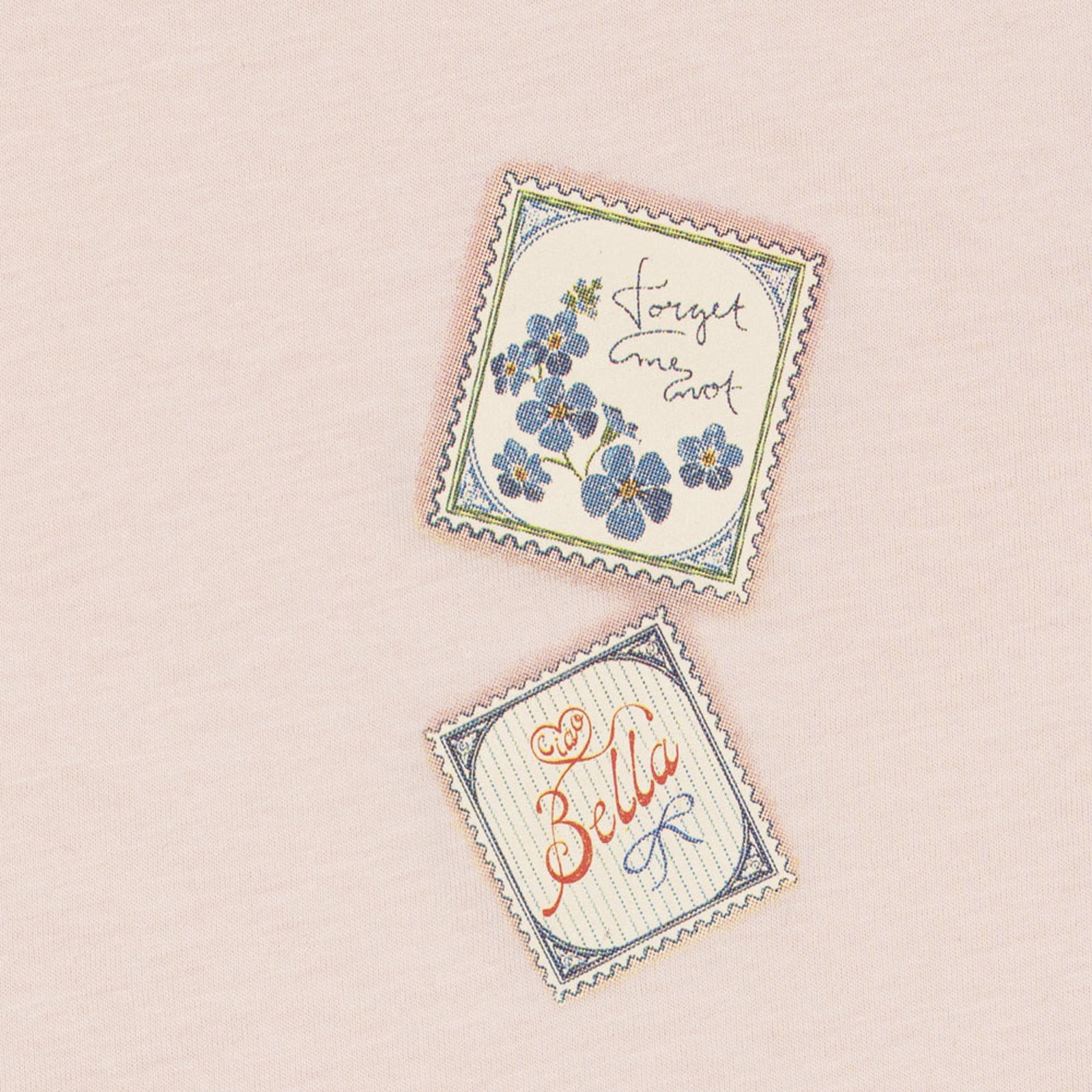 T-Shirt RHW X KS Lettre Chalk Pink