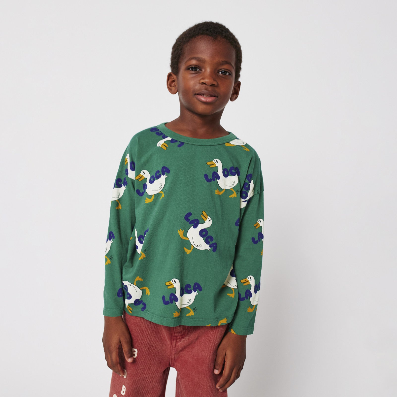 Long sleeve shirt La Oca All Over Green