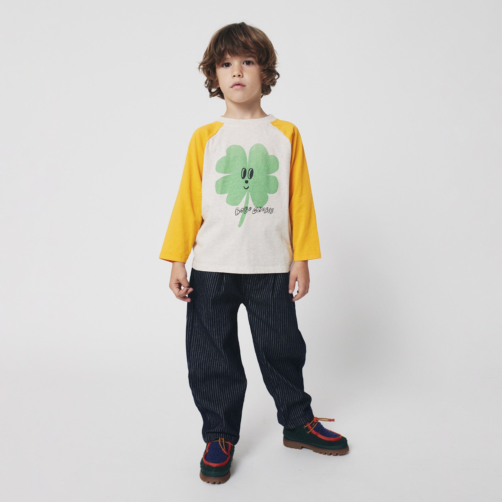 T-shirt à manches longues Lucky Clover Ranglan Yellow