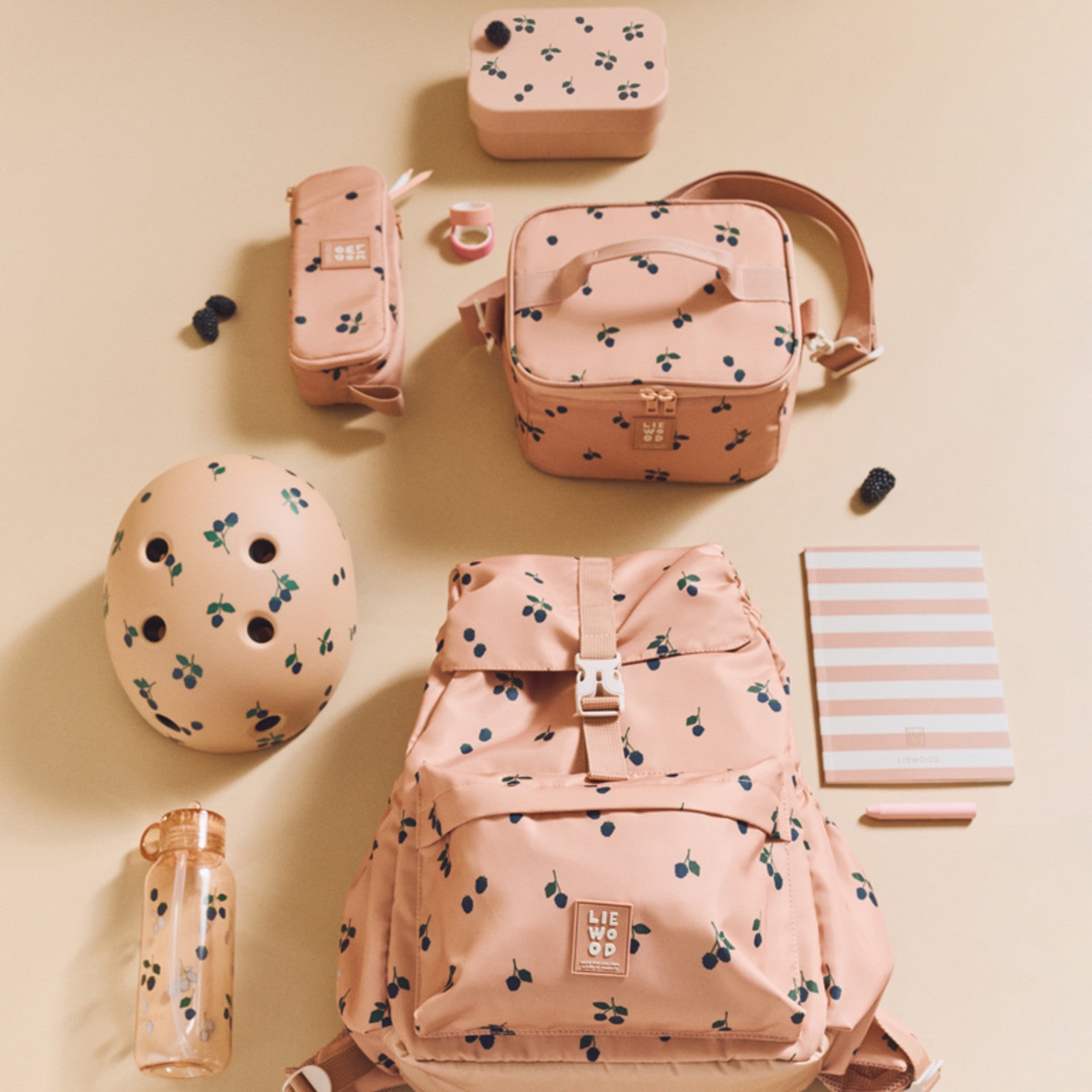 Lunchbox Set Chelsey Printed Berry Pale Tuscany