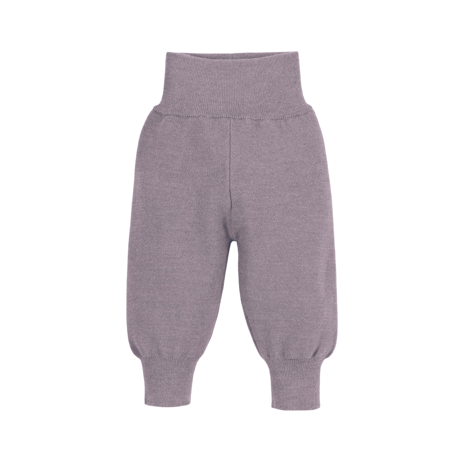 Pantalon bébé en tricot fin laine mérinos mauve
